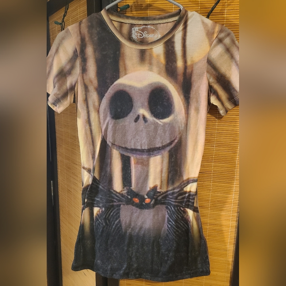 Jack Skellington The Nightmare Before Christmas All Over Print Holiday Doors Tee - Picture 1 of 4